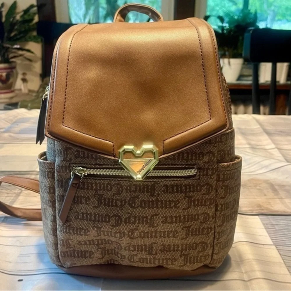 Juicy Couture Modern Chic Medium Macroon Dot Backpack- Brown 🔥EUC🔥 - Picture 5 of 15